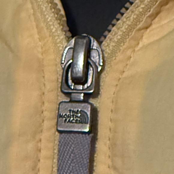 The North Face Yellow Lined Windbreaker Zip Up Hooded Jacket Women's Sz M - Picture 3 of 7